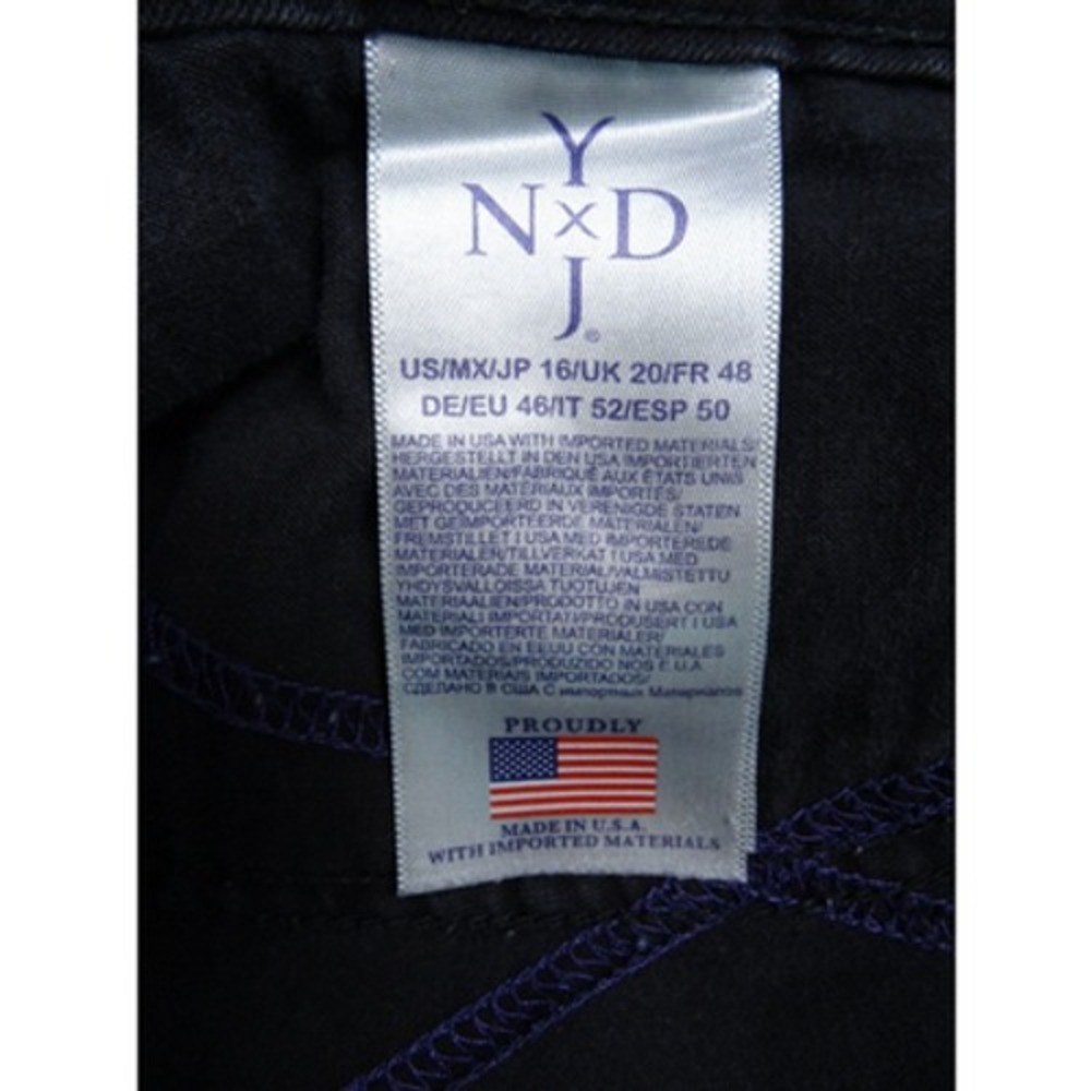NYDJ Womens Jeans Size 16 Black Denim Ankle Stretch Lift Tuck High Rise - Picture 15 of 16